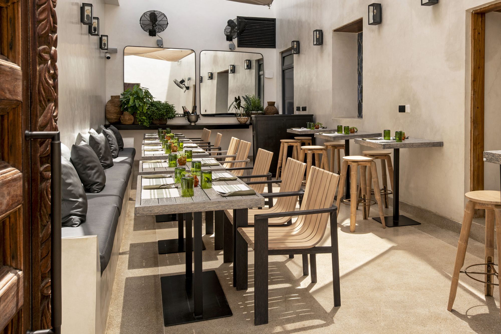 Al fresco courtyard dining at Breadfruit Restaurant and Café